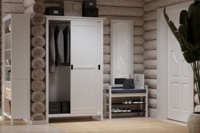 Скамья 85 Кантри для обуви, массив сосны, цвет белый в Тарко-Сале - tarko-sale.mebel24.online | фото 4