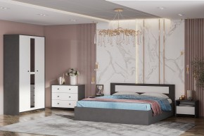 Спальный гарнитур Дольче (графит/белый) в Тарко-Сале - tarko-sale.mebel24.online | фото