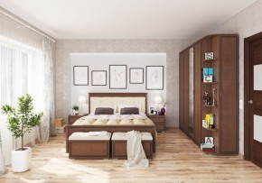 Спальный гарнитур Ливорно орех в Тарко-Сале - tarko-sale.mebel24.online | фото