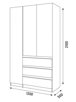 Спальный гарнитур Парус (Белый/Графит) модульный в Тарко-Сале - tarko-sale.mebel24.online | фото 21