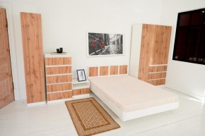 Спальный гарнитур Парус (Белый/Вотан) 1400 (Вариант-2) в Тарко-Сале - tarko-sale.mebel24.online | фото