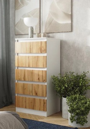 Спальный гарнитур Парус (Белый/Вотан) 1400 (Вариант-2) в Тарко-Сале - tarko-sale.mebel24.online | фото 15