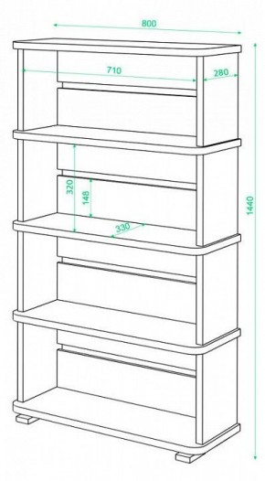 Стеллаж Домино СБ-25/4 в Тарко-Сале - tarko-sale.mebel24.online | фото 3