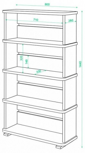 Стеллаж Домино СБ-25/4 в Тарко-Сале - tarko-sale.mebel24.online | фото 2
