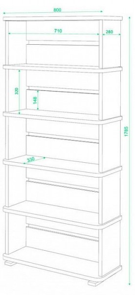 Стеллаж Домино СБ-25/5 в Тарко-Сале - tarko-sale.mebel24.online | фото 2