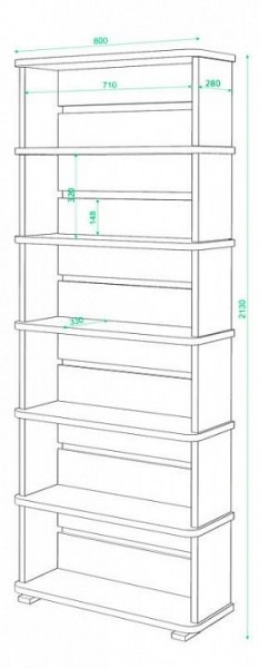 Стеллаж Домино СБ-25/6 в Тарко-Сале - tarko-sale.mebel24.online | фото 2