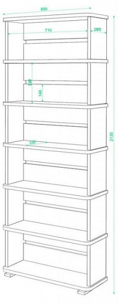 Стеллаж Домино СБ-25/6 в Тарко-Сале - tarko-sale.mebel24.online | фото 2