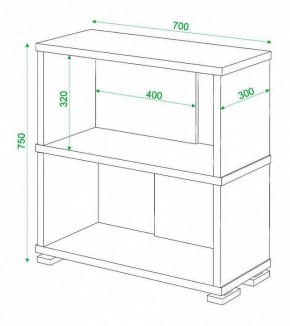 Стеллаж книжный Домино нельсон СБ-10_2 в Тарко-Сале - tarko-sale.mebel24.online | фото 2