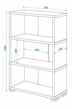 Стеллаж книжный Домино нельсон СБ-10_3 в Тарко-Сале - tarko-sale.mebel24.online | фото 3