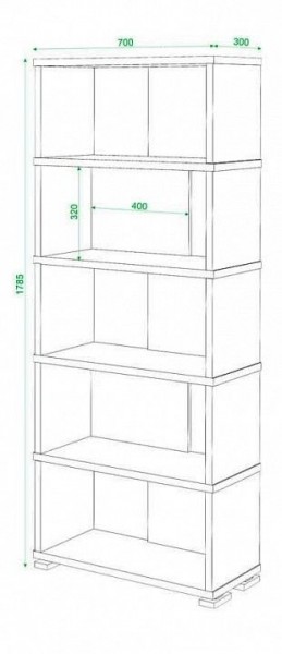 Стеллаж книжный Домино нельсон СБ-10_5 в Тарко-Сале - tarko-sale.mebel24.online | фото 3