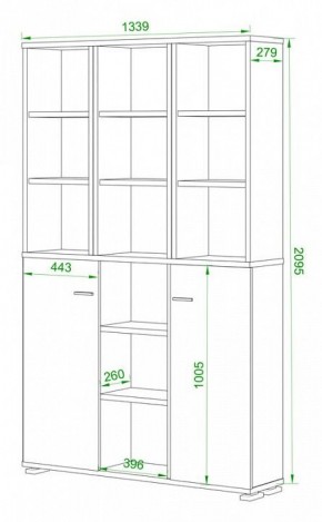 Стеллаж комбинированный Домино нельсон ПУ-40-6 в Тарко-Сале - tarko-sale.mebel24.online | фото 2
