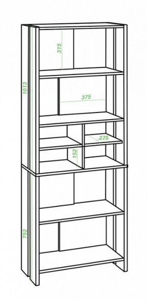 Стеллаж Нельсон Lite СТЛ-ОВХ БЕН в Тарко-Сале - tarko-sale.mebel24.online | фото 2