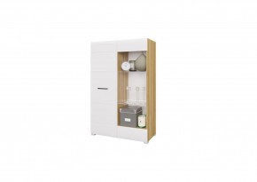 Стеллаж НЕНСИ (Крафт золотой/Белый глянец) в Тарко-Сале - tarko-sale.mebel24.online | фото