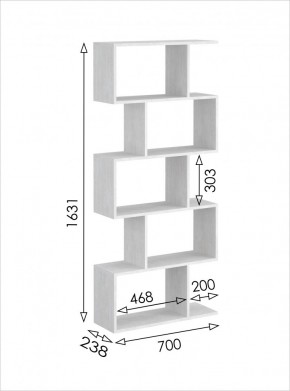 Стеллаж открытый мини 2 Вена в Тарко-Сале - tarko-sale.mebel24.online | фото 3
