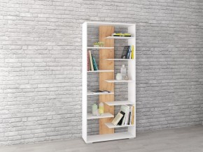 Стеллаж Ромео-3 дуб крафт золотой/белый в Тарко-Сале - tarko-sale.mebel24.online | фото