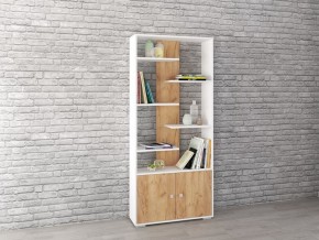 Стеллаж Ромео-4 дуб крафт золотой/белый в Тарко-Сале - tarko-sale.mebel24.online | фото