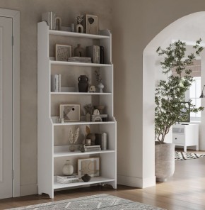 Стеллаж Вествик, массив сосны, цвет белый в Тарко-Сале - tarko-sale.mebel24.online | фото 3