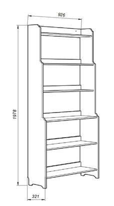 Стеллаж Вествик, массив сосны, цвет белый в Тарко-Сале - tarko-sale.mebel24.online | фото 4