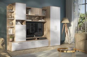 Стенка Денвер (СТЛ.151.01) Дуб сонома/Белый в Тарко-Сале - tarko-sale.mebel24.online | фото 3