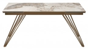 Стол ACERRA NEW 160 GLOSS LUXURY PANDORA SOLID CERAMIC/ каркас цвета шампань, ®DISAUR в Тарко-Сале - tarko-sale.mebel24.online | фото 11