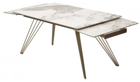 Стол ACERRA NEW 160 GLOSS LUXURY PANDORA SOLID CERAMIC/ каркас цвета шампань, ®DISAUR в Тарко-Сале - tarko-sale.mebel24.online | фото 6
