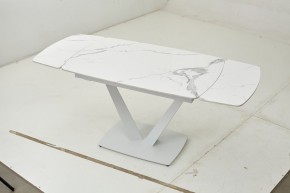 Стол ALATRI 120 GLOSS STATUARIO WHITE SOLID CERAMIC / WHITE, ®DISAUR в Тарко-Сале - tarko-sale.mebel24.online | фото 2