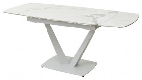 Стол ALATRI 120 GLOSS STATUARIO WHITE SOLID CERAMIC / WHITE, ®DISAUR в Тарко-Сале - tarko-sale.mebel24.online | фото 5