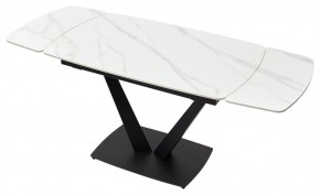 Стол ALATRI 120 MATT WHITE MARBLE SOLID CERAMIC / BLACK, ®DISAUR в Тарко-Сале - tarko-sale.mebel24.online | фото 4