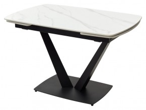 Стол ALATRI 120 MATT WHITE MARBLE SOLID CERAMIC / BLACK, ®DISAUR в Тарко-Сале - tarko-sale.mebel24.online | фото 7