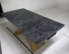Стол ALES 180 BLACK GRAVE SOLID CERAMIC, керамика / бронзовый, ®DISAUR в Тарко-Сале - tarko-sale.mebel24.online | фото 5