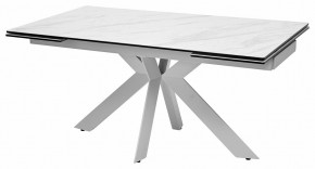 Стол BELLUNO 160 MARBLES KL-99 Белый мрамор матовый, итальянская керамика/ белый каркас, ®DISAUR в Тарко-Сале - tarko-sale.mebel24.online | фото 2