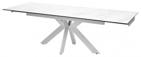 Стол BELLUNO 160 MARBLES KL-99 Белый мрамор матовый, итальянская керамика/ белый каркас, ®DISAUR в Тарко-Сале - tarko-sale.mebel24.online | фото 6