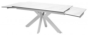 Стол BELLUNO 160 MARBLES KL-99 Белый мрамор матовый, итальянская керамика/ белый каркас, ®DISAUR в Тарко-Сале - tarko-sale.mebel24.online | фото 7