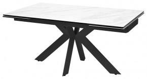 Стол BELLUNO 160 MARBLES KL-99 Белый мрамор матовый, итальянская керамика/ черный каркас, ®DISAUR в Тарко-Сале - tarko-sale.mebel24.online | фото 1