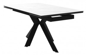 Стол BELLUNO 160 MARBLES KL-99 Белый мрамор матовый, итальянская керамика/ черный каркас, ®DISAUR в Тарко-Сале - tarko-sale.mebel24.online | фото 2