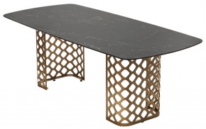 Стол CHIAVARI 220 KL-116 Черный мрамор матовый, итальянская керамика / бронзовый, ®DISAUR в Тарко-Сале - tarko-sale.mebel24.online | фото 7