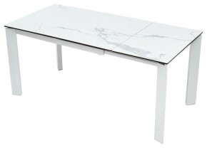 Стол CORNER 120 HIGH GLOSS STATUARIO керамика, стекло/ белый каркас, ®DISAUR в Тарко-Сале - tarko-sale.mebel24.online | фото 6