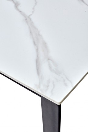 Стол CORNER 120 MATT WHITE MARBLE SOLID CERAMIC / BLACK, ®DISAUR в Тарко-Сале - tarko-sale.mebel24.online | фото 3