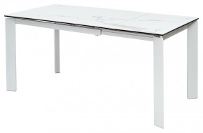 Стол CORNER 120 MATTE STATUARIO Белый мрамор матовый керамика, стекло/ белый каркас, ®DISAUR в Тарко-Сале - tarko-sale.mebel24.online | фото 1