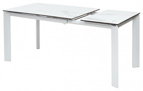 Стол CORNER 120 MATTE STATUARIO Белый мрамор матовый керамика, стекло/ белый каркас, ®DISAUR в Тарко-Сале - tarko-sale.mebel24.online | фото 5