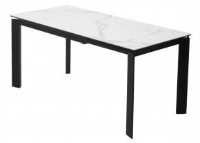 Стол CORNER 120 MATTE STATUARIO Белый мрамор матовый керамика, стекло/ черный каркас, ®DISAUR в Тарко-Сале - tarko-sale.mebel24.online | фото 6