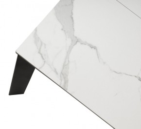 Стол CORNER 120 MATTE STATUARIO Белый мрамор матовый керамика, стекло/ черный каркас, ®DISAUR в Тарко-Сале - tarko-sale.mebel24.online | фото 8