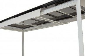 Стол CREMONA 140 HIGH GLOSS STATUARIO Белый мрамор глянцевый, керамика/ белый каркас, ®DISAUR в Тарко-Сале - tarko-sale.mebel24.online | фото 2