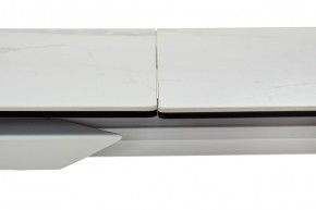 Стол CREMONA 140 HIGH GLOSS STATUARIO Белый мрамор глянцевый, керамика/ белый каркас, ®DISAUR в Тарко-Сале - tarko-sale.mebel24.online | фото 3