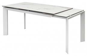 Стол CREMONA 140 HIGH GLOSS STATUARIO Белый мрамор глянцевый, керамика/ белый каркас, ®DISAUR в Тарко-Сале - tarko-sale.mebel24.online | фото 7