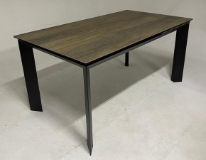 Стол CREMONA 140 KL-61 под дерево, итальянская керамика/ черный каркас, ®DISAUR в Тарко-Сале - tarko-sale.mebel24.online | фото 2