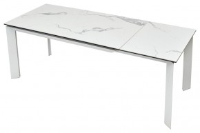 Стол CREMONA 140 MATTE STATUARIO Белый мрамор матовый, керамика/ белый каркас, ®DISAUR в Тарко-Сале - tarko-sale.mebel24.online | фото 5