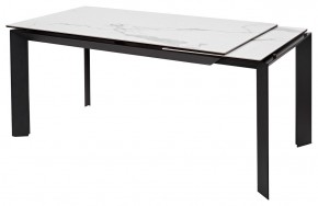 Стол CREMONA 140 MATTE STATUARIO Белый мрамор матовый, керамика/ черный каркас, ®DISAUR в Тарко-Сале - tarko-sale.mebel24.online | фото 6