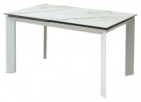 Стол CREMONA 160 KL-188 Контрастный мрамор / белый каркас, ®DISAUR в Тарко-Сале - tarko-sale.mebel24.online | фото 1