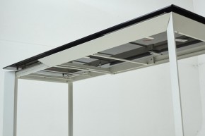 Стол CREMONA 180 KL-188 Контрастный мрамор матовый, итальянская керамика/ белый каркас, ®DISAUR в Тарко-Сале - tarko-sale.mebel24.online | фото 8
